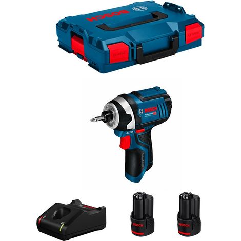 Bosch – Visseuse à chocs 12V – Couple 105Nm – 2 batteries 3.0Ah – Éclairage LED – Pour métal et béton (1/5)