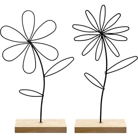 Fleurs décoratives métal Socle Bois Décoration Florale Anneau métal Décoration Florale Fleur décorative métal Poser (1/5)