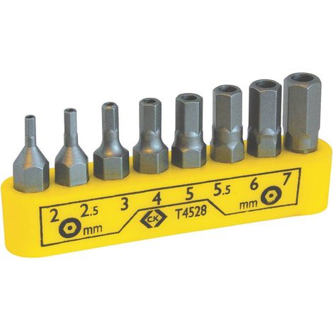 C.K T4528 JEU DE 8 EMBOUTS SIX PANS POUR VIS INVIOLABLES (1/2)