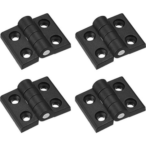 royaluxe - 4 Pièces Trous de Charnière Plats Pliants, Exterieur Charnière Inox, Charniere Porte Lourde, pour Portes Fixes (1/5)