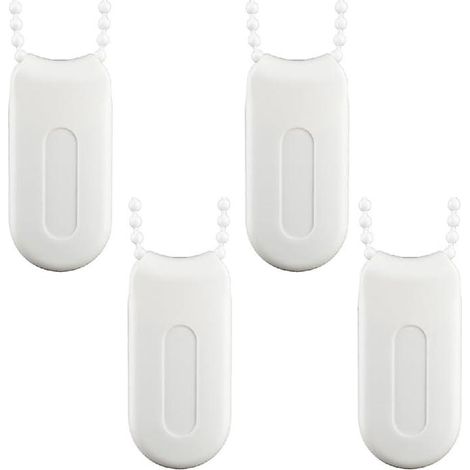 Lot de 4 poids pour cordon de rideau, accessoires pour stores en plastique blanc, poignées, cordon, poids de rechange, chaînette de lestage pour stores enrouleurs. (1/5)