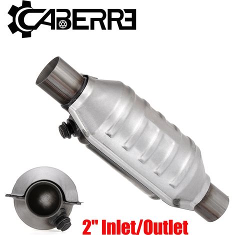Three Way Catalytic Converter Diameter 2'' Length 11'' Round Universal Heat Shield Performance Catalytic Converter (1/5)