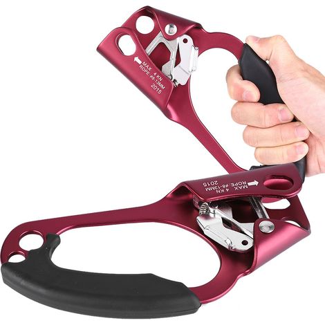 Outdoor-Bergsteigen Klettern Steigbügelschutz rechts für 8-13 mm Seil rot (1/5)