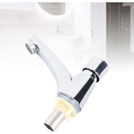 Robinet Temporisé Économiseur d'eau pour Cuisine et Salle de Bain, Chrome et Cuivre, Femelle G1/2, Automatique (1/5)