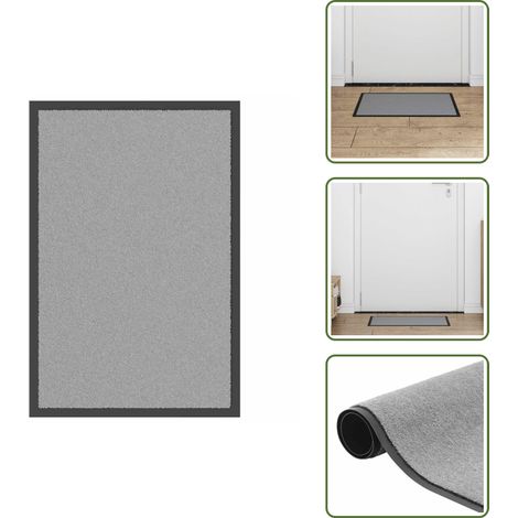 The Living Store Fußmatte Grau 40x60 cm - Türmatte (1/5)