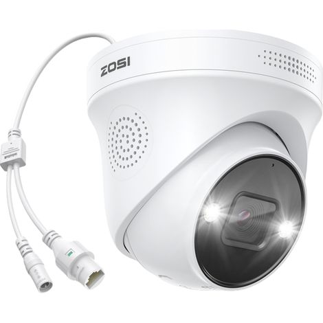 Webcam caméra IP POE 5MP, audio bidirectionnel, vision nocturne, alarme sonore (1/4)