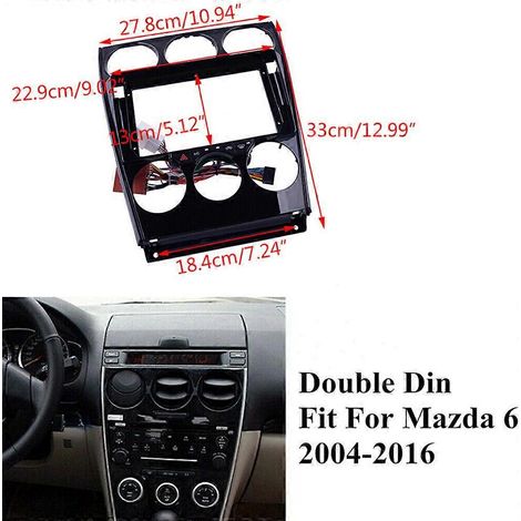 Kit d'installation autoradio double DIN pour Mazda 6 (2004-2016) avec faisceau de câbles (1/5)