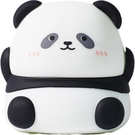 Panda Veilleuse Enfant, Lampe en Silicone avec Lumière Chaude Dimmable Progressive & Lumière de 7 Couleurs, 1200 mAh Rechargeable Veilleuse BéBé, Fonction Minuterie, Lampe de Chevet Pour Enfant