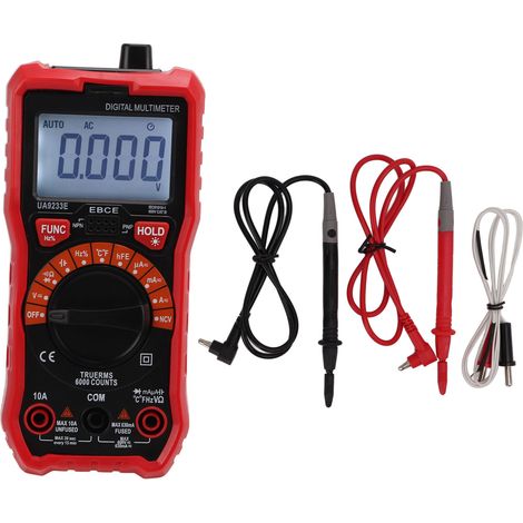Kit multimètre numérique haute précision UYIGAO UA9233E, multimètre automatique pour électriciens et réparateurs d'appareils électroménagers, pinces crocodiles 600 A/600 V (1/5)