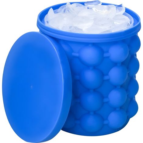 Eiswürfelbereiter aus Silikon, 2-in-1-Eisbehälter