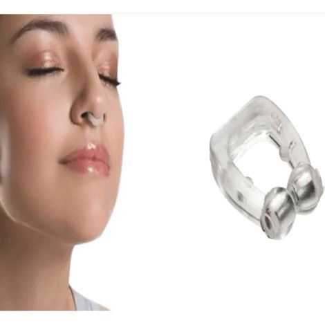 Clips anti-ronflement, 12 pinces nasales magnétiques en silicone, dispositif anti-ronflement, pince nasale, aide au sommeil (1/3)