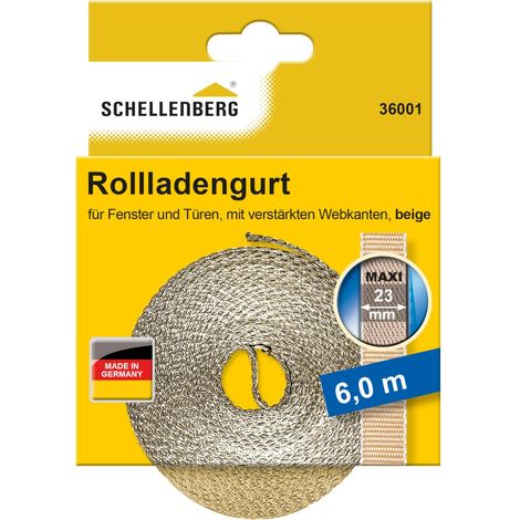 Schellenberg 36001 Cinghia per tapparelle Maxi 23 mm, 6 m, beige (1/4)