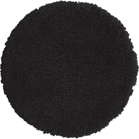 Alfombra de baño redonda de microfibra HIGHLAND Ø110cm Negro Spirella (1/4)