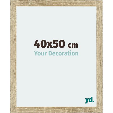 Your Decoration - 40x50 cm - Cadres Photo en MDF Avec Verre acrylique - Anti-Reflet - Excellente Qualité - Chêne Sonoma - Cadre Decoration Murale - Mura.