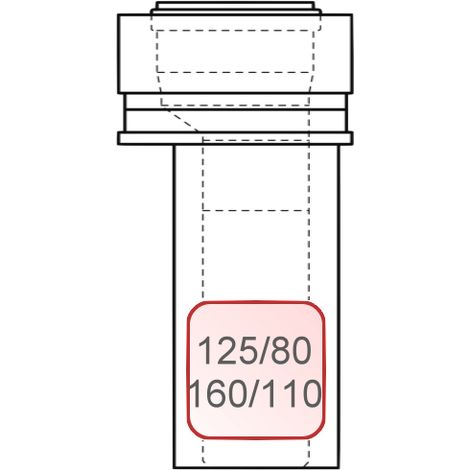 Aufweitung PP exzentrisch DN125/80 - DN160/110 - 48000006027 von Weishaupt