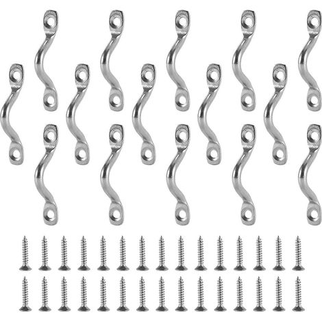 15 pièces acier inoxydable Plate Eye Plates plafond crochet Eye Plate (1/5)