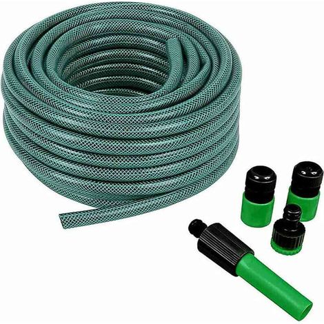 Tubo irrigazione da giardino in pvc verde con accessori tubo acqua 15 metri