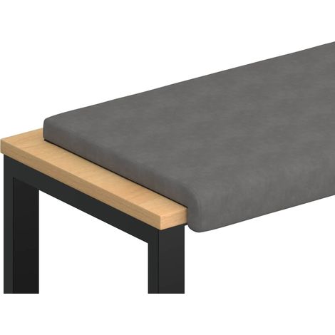 Bankkissen Mikrofaser Dunkelgrau Tiefe 35 cm vidaXL