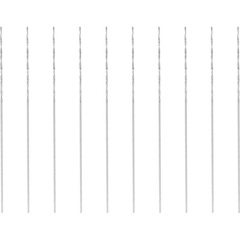 10Pcs 0.2mm HSS(Haute Vitesse Acier) W6542 Micro Perceuse Pointes Entièrement Sol Longueur 21mm Perceuse Pointe pour Doux Acier Cuivre Aluminium (1/5)