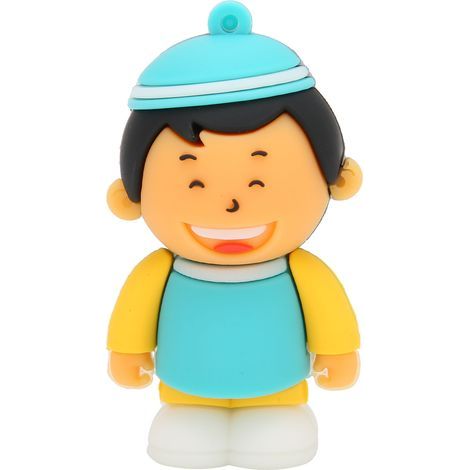 16 GB/32 GB/64 GB/128 GB USB-Stick mit niedlichem Cartoon-Jungenmotiv, tragbarer Speicherstick für 64 GB Speicherplatz