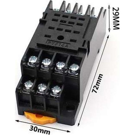 Support pour relais électrique - EUROPE AUTOMATISMES - 9444 - Compatible RT220 - 27x75x42 mm - 60g