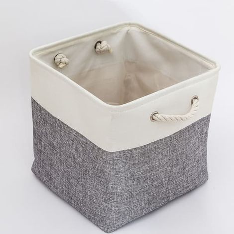 Förvaringskorg, hopfällbara förvaringslådor, set om 2, 28x28x28cm