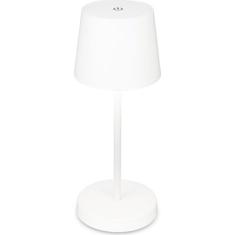 Briloner Boja LED Tischlampe kabellos IP44, Dimmbar, Touch, Kabellos, Spritzwasserschutz, weiß, Ø10,5 x 26 cm