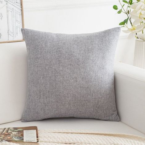 Housses de coussin pour canapé - Lot de 2 - Housses de coussin en lin fin - Housses de coussin décoratives et confortables - Taies d'oreiller décoratives modernes - Pour canapé, salon ou terrasse - 40 (1/5)