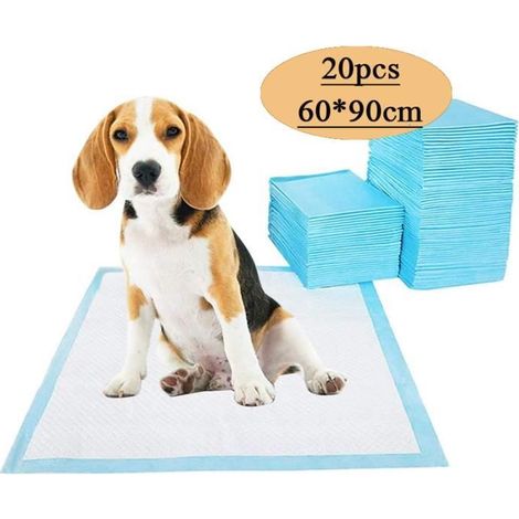 Tapis éducateurs pour Chiot Apprentissage de la Propreté pour Chien et Chat Tapis Absorbant Couche inférieure imperméable- Bleu (1/4)