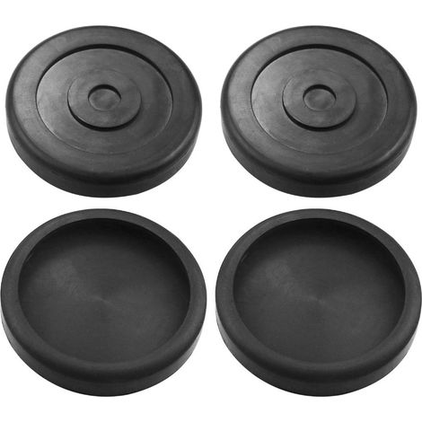 Set de 2 bouchons en caoutchouc blanc pour échelle de piscine – pièces universelles (1/5)