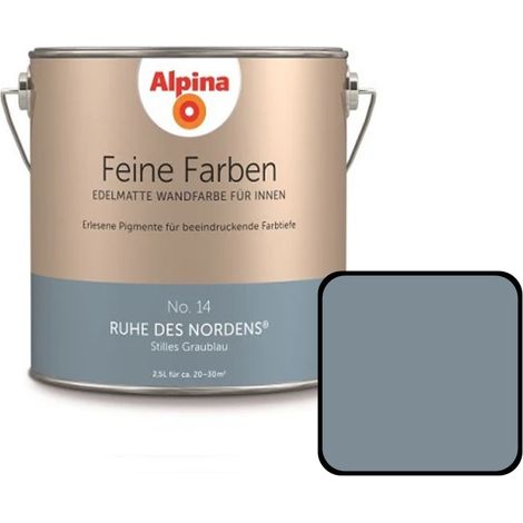 Alpina Feine Farbe No 14 2,5 l Stilles Graublau Ruhe des Nordens (1/3)