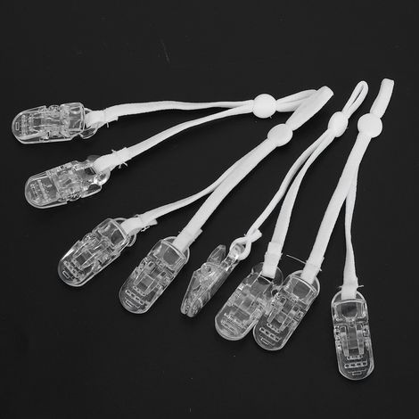2 paires de cache-bouche pour adultes et enfants, avec pince à cordon, réglables, élastiques blancs, à faire soi-même (1/5)