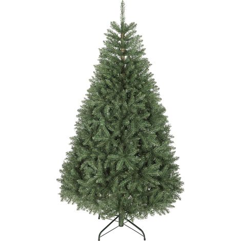 Sapin de Noël artificiel 180 cm, arbre de Noël réaliste avec 1687 pointes de branche articulée, support en métal, vert (1/5)
