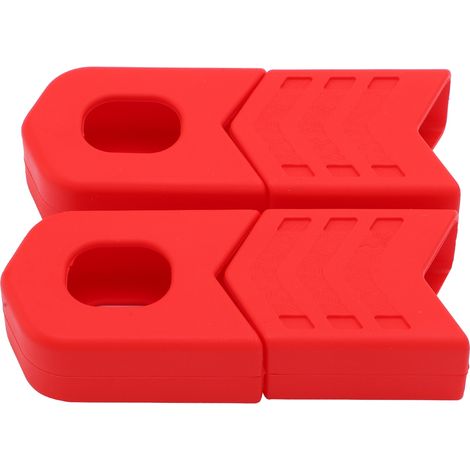 Set mit 4 Silikon-Kurbelschützern für DH FR AM XC Bikes (rot) (1/5)