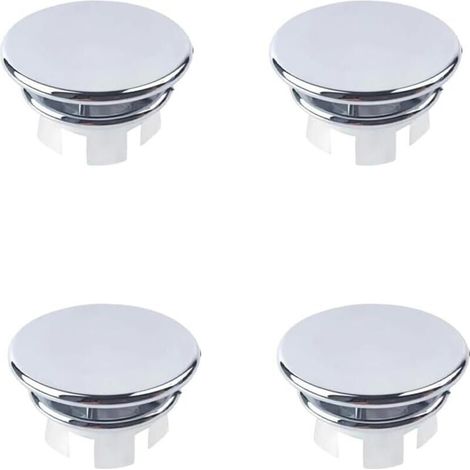 Couvercle de Trop-Plein pour Lavabo. 4 Pcs Anneau de Débordement d’Évier. Bouchon Trop Plein Lavabo. Couvercle de Trop-Plein de Trou d'Évier Rond (1/4)
