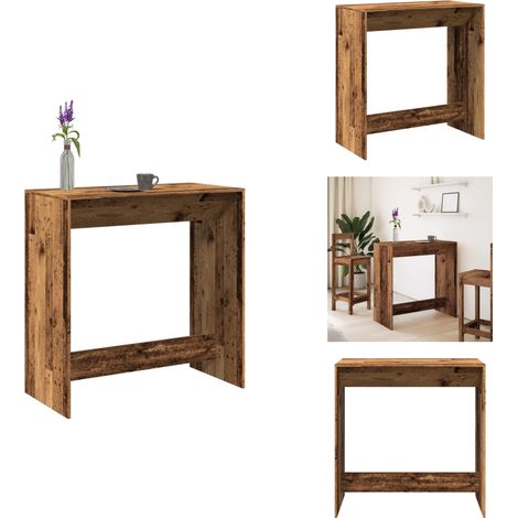 Bartisch Altholz-Optik 102x50x103,5 cm Holzwerkstoff - Bartisch - Bartische - Stehtisch - Kneipentisch (1/5)
