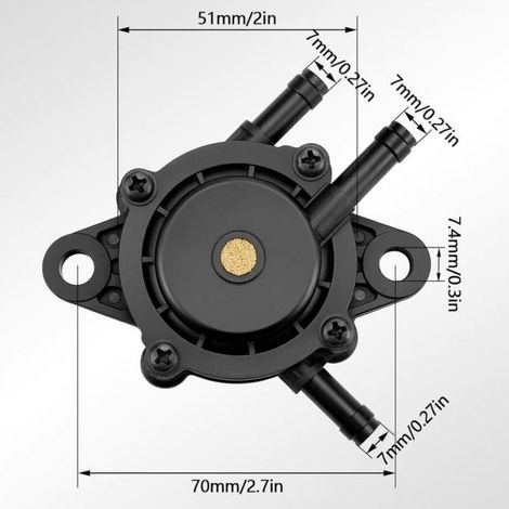 kigbf-Pompe à carburant Bailitong, pompe à essence, pompe à huile, compatible avec motos, karts et quads (universelle) (1/2)