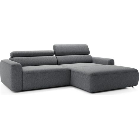 Selsey Fando - Ecksofa mit Schlaffunktion, L-Form, Flechtstoff Grau, 252 cm - rechts (1/5)