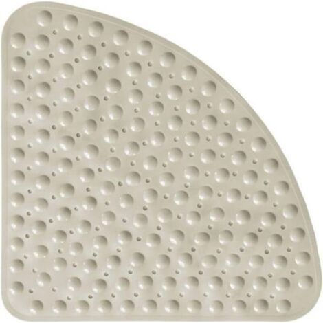 Rutschfeste Duschmatte aus Gummi für Dusch- oder Badewannenecke, 54 x 54 cm – Khaki (1/5)