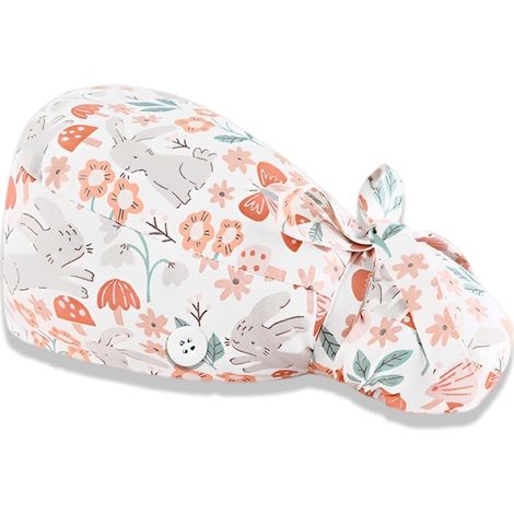 Cappelli da donna, capelli lunghi, berretti, tessuto, infermiera, accessori per medici, cappello da medico, protezione comoda per interventi medici, adatto per capelli lunghi, colore lepre (bianco) (1/5)
