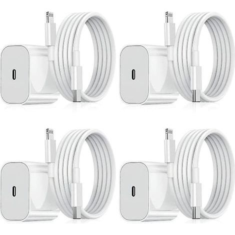 Chargeur iPhone - Chargeur rapide - Adaptateur + câble 20 W USB-C (1/3)