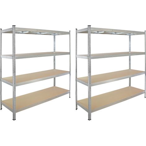 2x Schwerlastregal 180x160x60 cm Traglast 1000 kg Steckregal Lagerregal Kellerregal Werkstattregal (1/5)