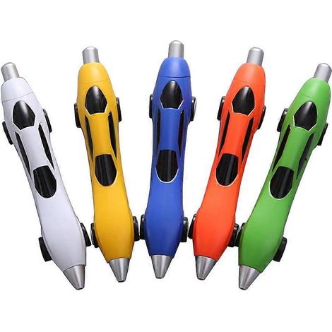 Lot de 10 stylos à bille en plastique Kawaii, motif voiture, pour garçon, cadeau idéal pour l'écriture, fournitures de bureau et scolaires.-pcs 12