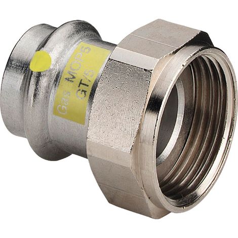 Viega Sanpress Inox G-racor de conexión, d 22mm, G 1 acero inoxidable Modelo 0263.1, 735838