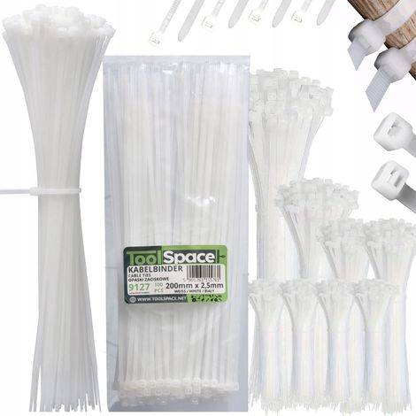 Fascetta stringicavo per auto BIANCA 200x2,5 mm