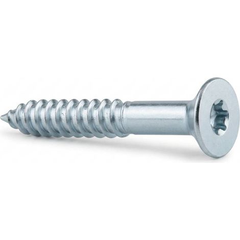 100 Vis De Construction À Tête Fraisée Cs 06100 - 6X100 mm T30 Zingué Blanc - D-Work