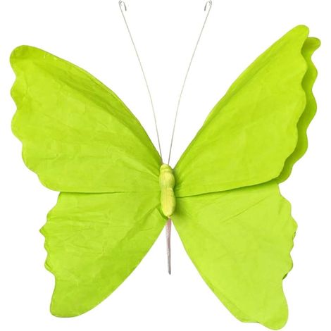 Guirlande De Couronne Florale - Papillon Et Fleur Artificiels - Décoration Extérieure Pour Mariage Fête Printemps Été - 32 X 30 Cm - 1 Pièce (1/5)
