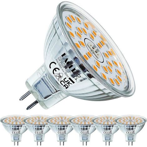 Ampoule LED MR16 GU5.3 Blanc Chaud 5W - Lot de 6 (1/4)