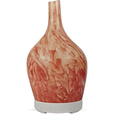 TrAdE Shop Traesio - Diffusore Oli Vetro Cromoterapia Aromaterapia Umidificatore Bianco Rosso 04 Led - (1/4)