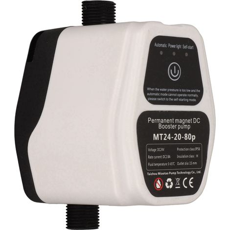 Pompe surpresseur automatique pour douche avec relance d'eau, montage murale, 100-240V prise UE (1/5)